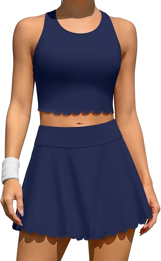 ATTRACO Tennis Outfits for Women Racerback Golf Dress Athletic Workout Dress | Amazon (US)