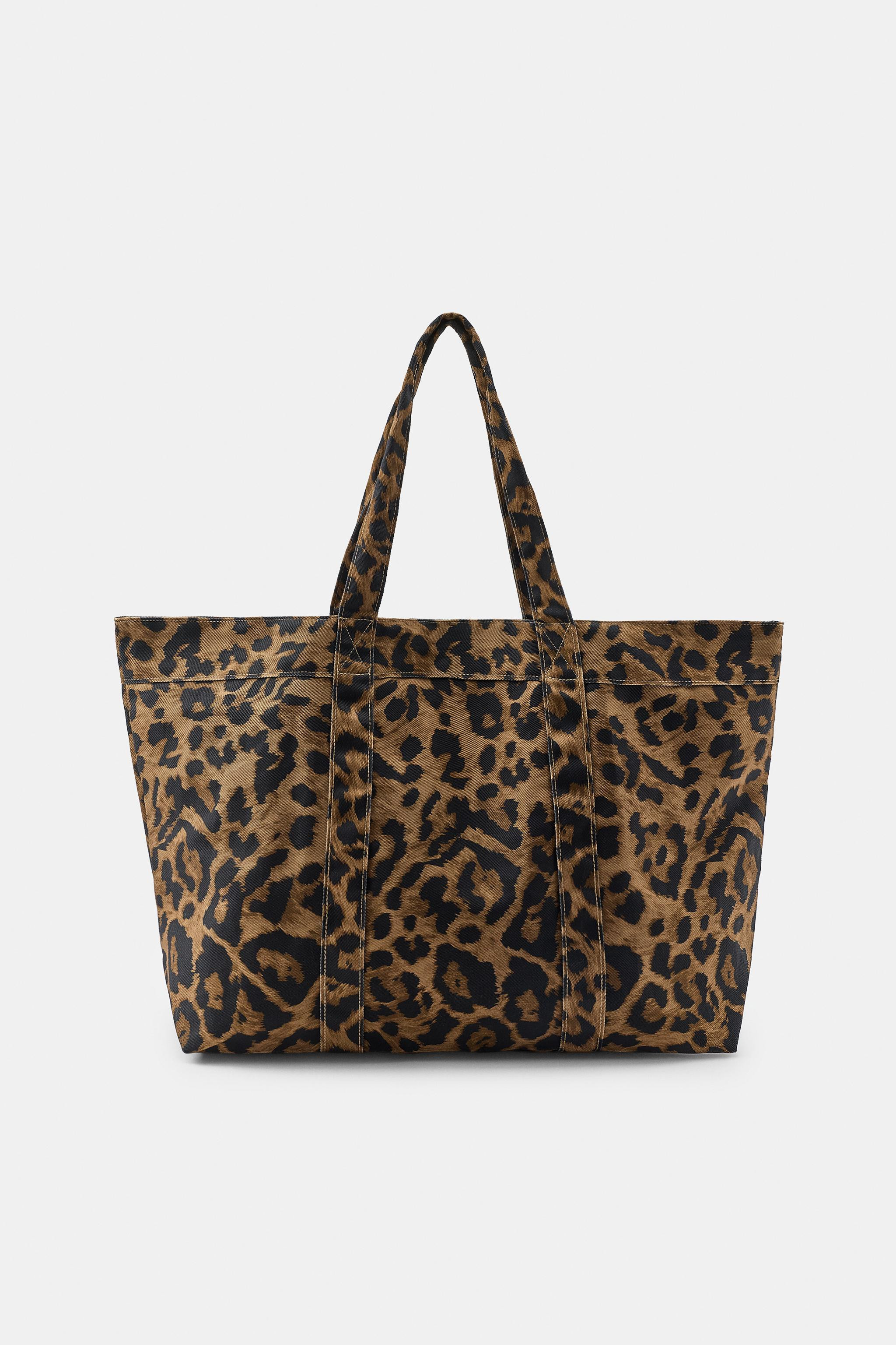 ANIMAL PRINT TWILL MAXI BAG | Zara Canada