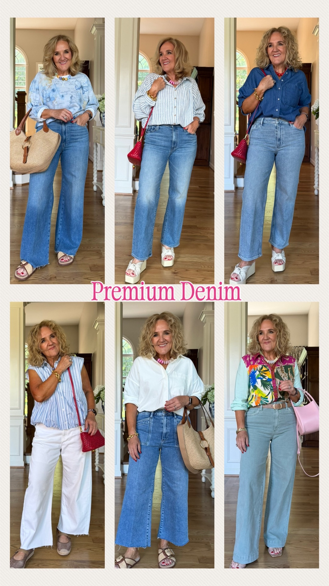 6/25-6/28 Anthropologie 20% off orders of $100+ with code NANETTE20 

Top Left: Paige Anessa classic wide leg 29 reg  | Sweatshirt medium 

Top Center: Mother Jeans (I sized up) 30 reg | Batwing blouse small 

Top Right: Paige Anessa straight leg | Chambray blouse small 

Bottom Left: AG tapered denim | bubble hem blouse medium 

Bottom Center: Paige Anessa cropped | White blouse small

Bottom Right: Paige Anessa in trending color | colorblocking blouse medium

#LTKSaleAlert #LTKOver40 #LTKPetite