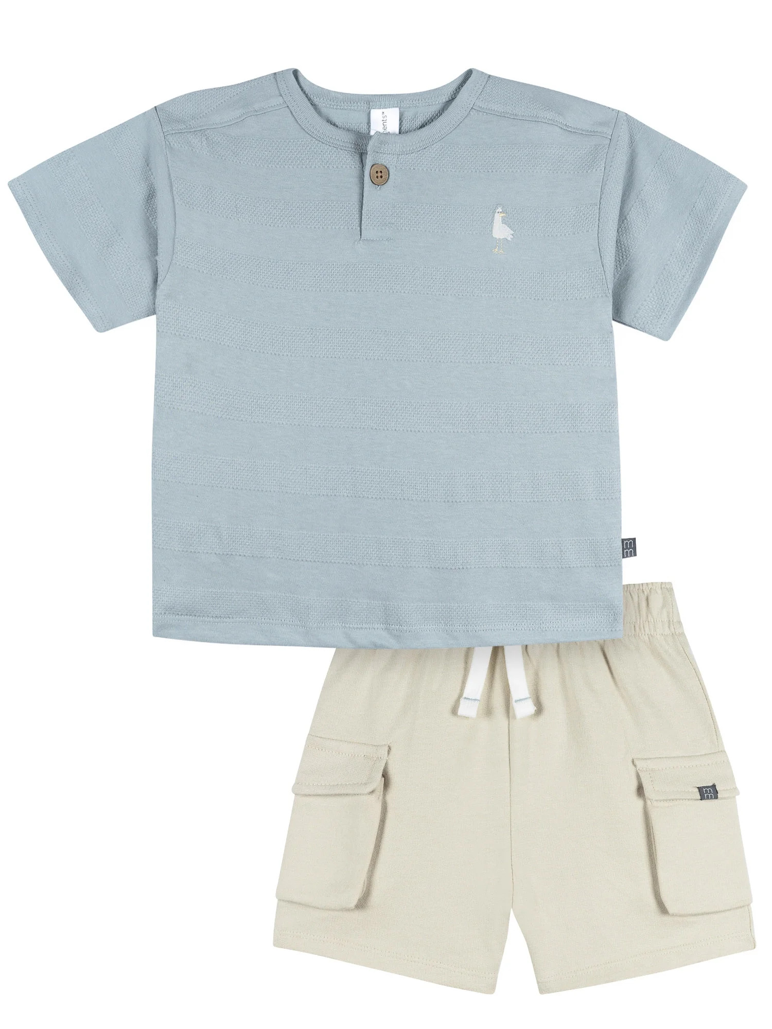Modern Moments by Gerber Toddler Boy Shirt and Cargo Short Outfit Set, 2-Piece, Sizes 12 Months -... | Walmart (US)