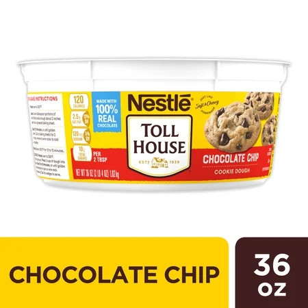 Nestle Toll House Chocolate Chip Cookie Dough 36 oz | Walmart (US)