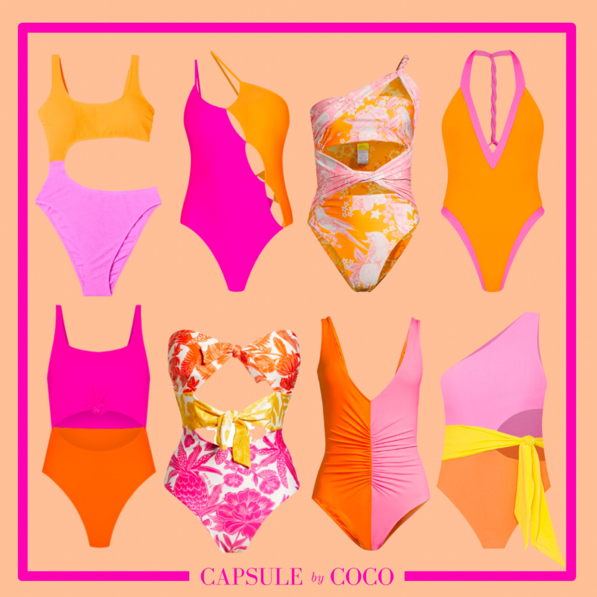 PINK & ORANGE SWIMWEAR 🧡💕

Pink one piece, pink swimsuit, orange one piece, orange swimsuit, pink and orange one piece, pink and orange swimsuit, summer, spring break, beach, beach look, pool day, summer look, summer swim, swimming, Capsule By CoCo, CapsuleByCoCo

#LTKFind #LTKSeasonal #LTKswim