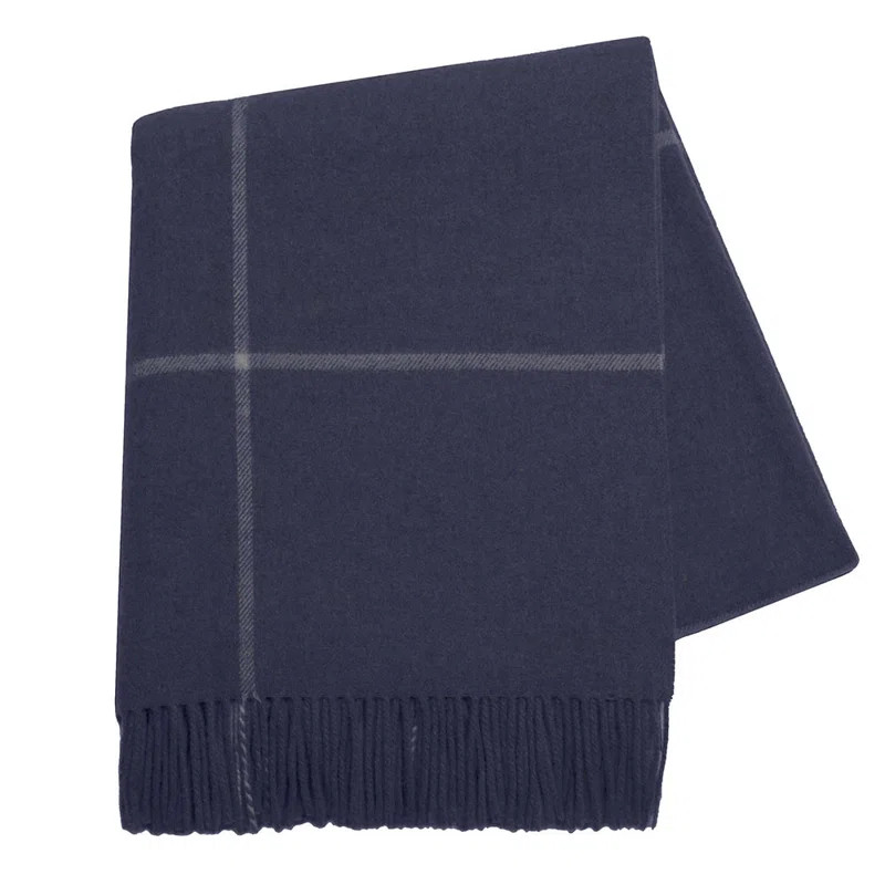 Windowpane Cashmere/Lambswool Throw | Perigold