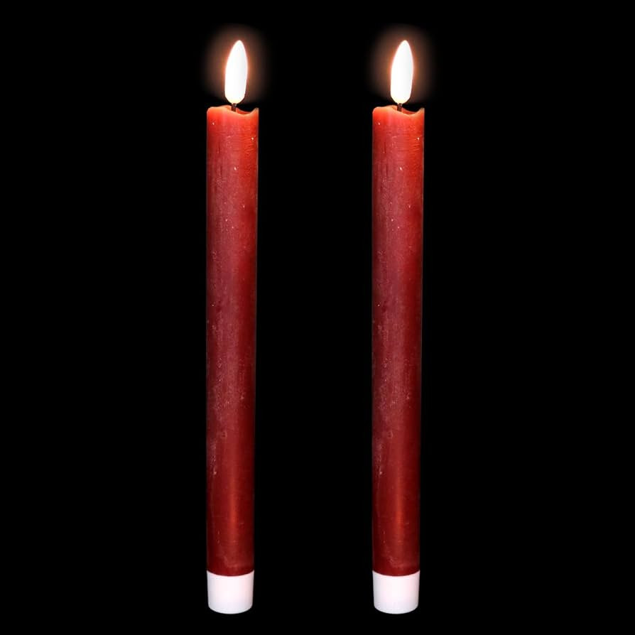 Wondise Flameless Taper Candles with Timer, 2 Pack Battery Operated Flameless Flickering Candles ... | Amazon (US)