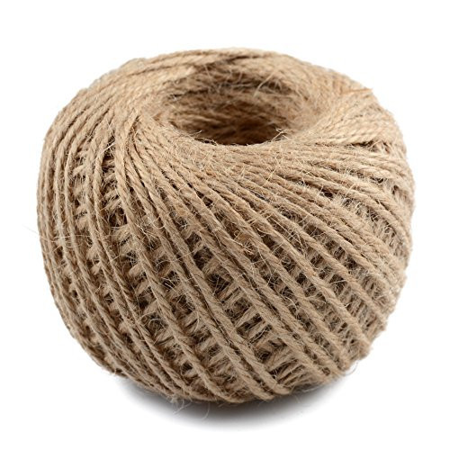 328 Feet Natural Jute Twine 3 Ply Gift Wrapping String DIY Rope Garden Twine Cord for Arts Crafts and Gardening Applications | Amazon (US)