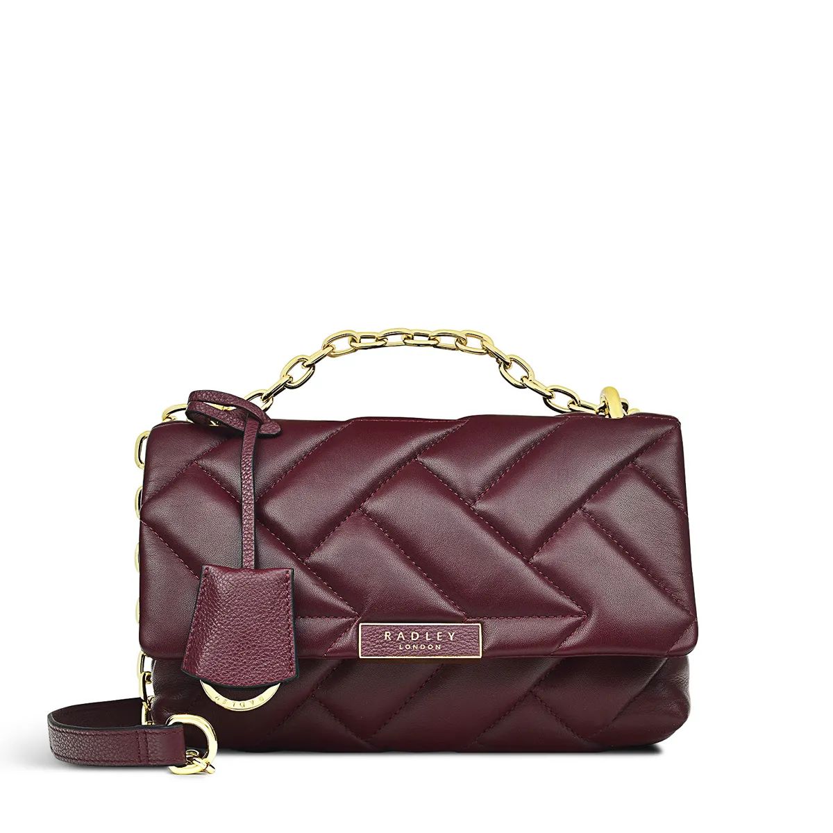 Dark Cherry Medium Cross Body | Mill Bay XL Quilt | Radley | Radley London US