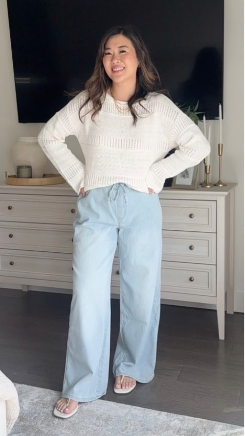 Sweater: Large
Pants: Medium 

Chic outfit, sweater, jeans, casual outfit, affordable fashion, spring outfit, spring style, tcs, mom style 

#LTKmomlife #LTKootd #LTKSeasonal