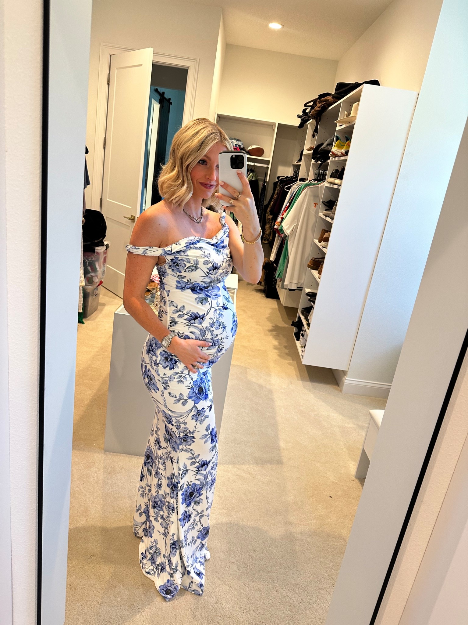 Bump friendly dress for a wedding or black tie event 

#LTKFindsUnder100 #LTKWedding #LTKBump