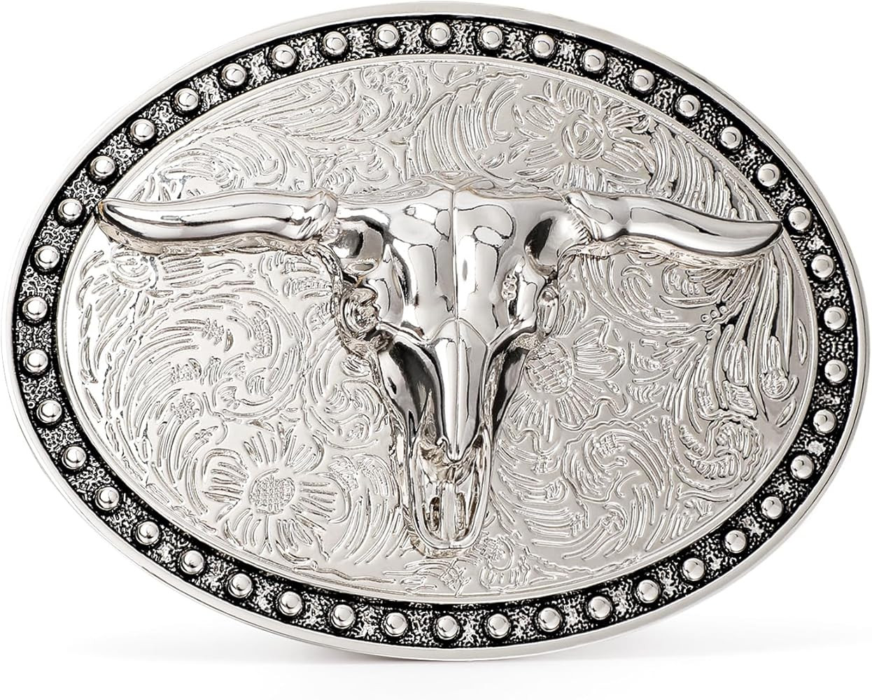 SANSTHS Cowboy Belt Buckle, Western Belt Buckles for Men Women Texas Bull Rodeo Cowgirl Belt Buck... | Amazon (US)