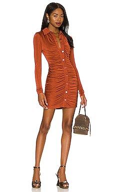 House of Harlow 1960 x REVOLVE Franz Mini Dress in Rusty Brown from Revolve.com | Revolve Clothing (Global)