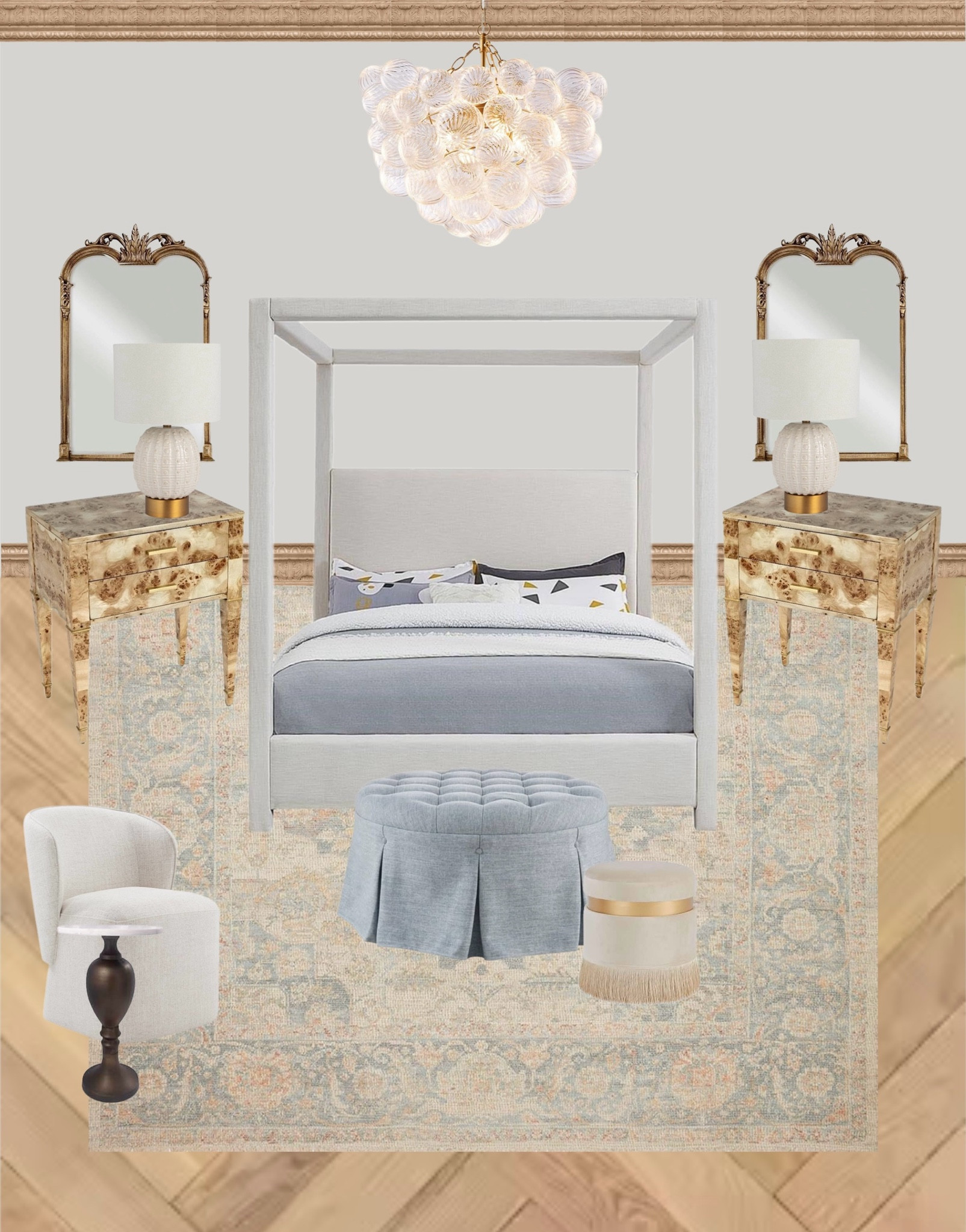 Amazon room
Room template
Interior design
Mirror
Chandelier 
Canopy bed
Bedroom design


#LTKMostLoved 

#LTKHome #LTKSaleAlert