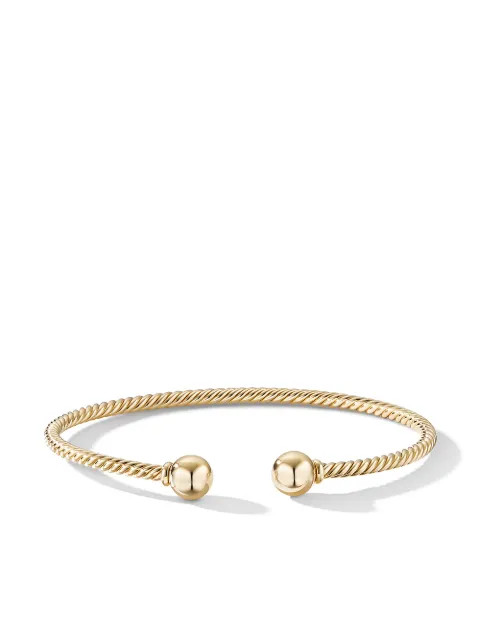 David Yurman 18kt Yellow Gold 7mm Solari Cuffs - Farfetch | Farfetch Global