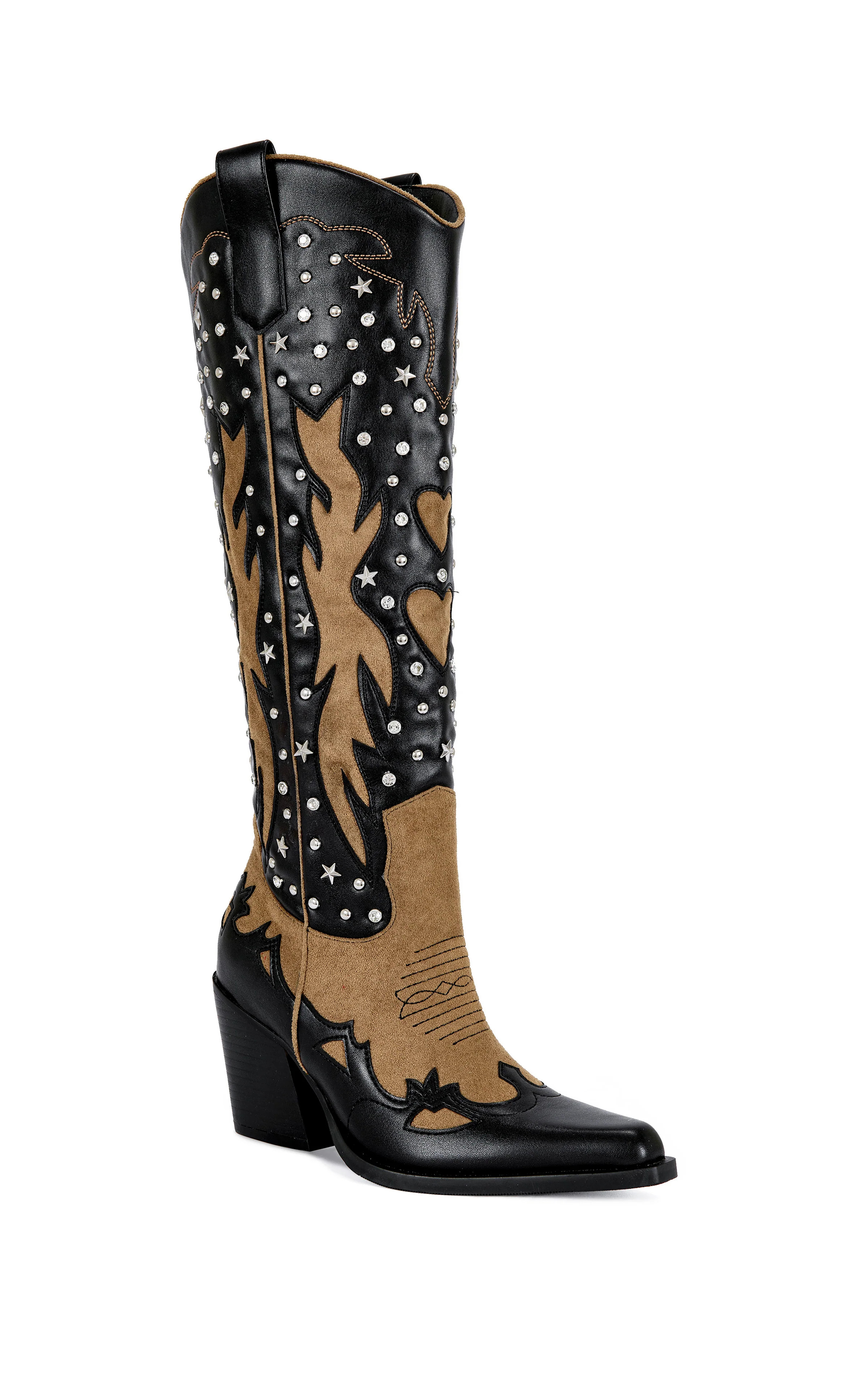 KALPANA-BLACKMULTI WESTERN BOOT | Azalea Wang