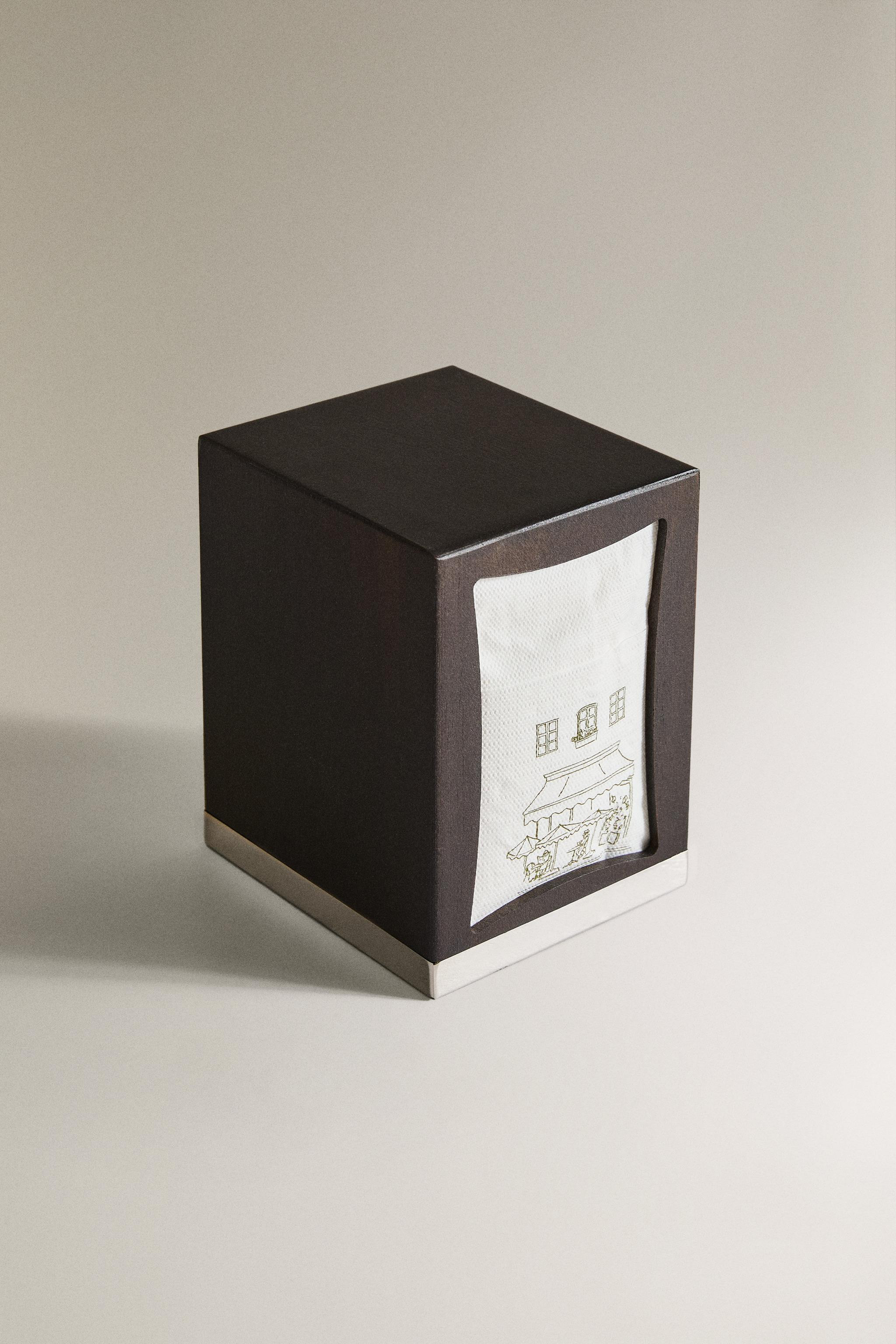 COFFEE NAPKIN HOLDER AND NAPKIN SET | Zara US