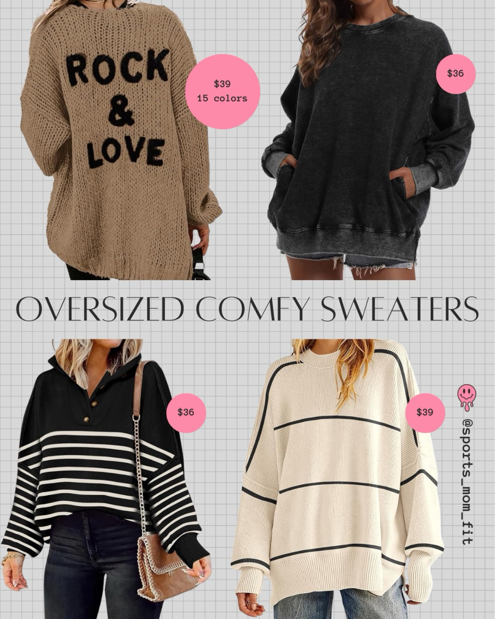 Amazon finds! Comfy oversized sweaters perfect for layering over leggings. 

#LTKstyletip #LTKfitness #LTKfindsunder50