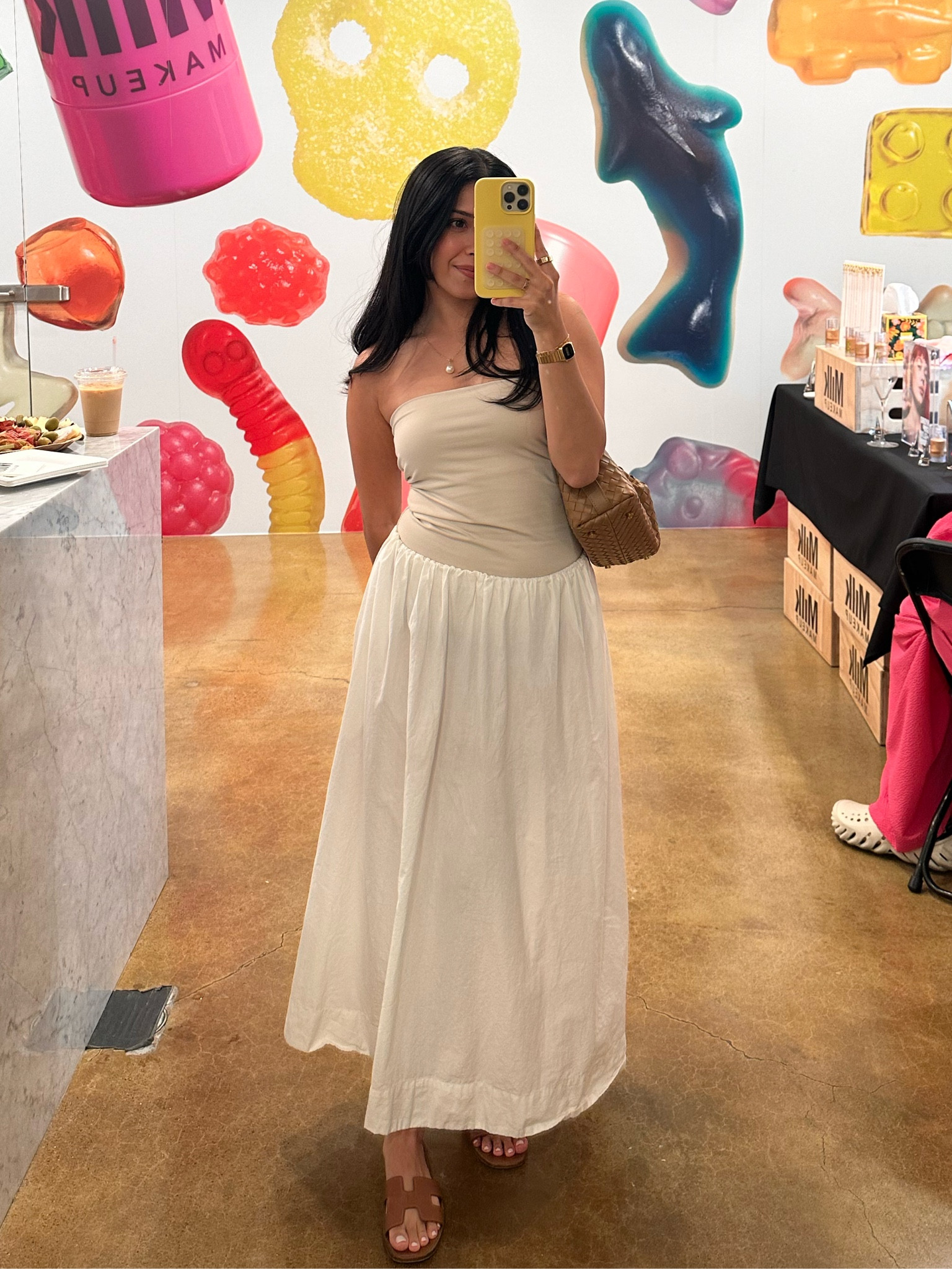 The comfiest white skirt, I’m wearing a size XS! 