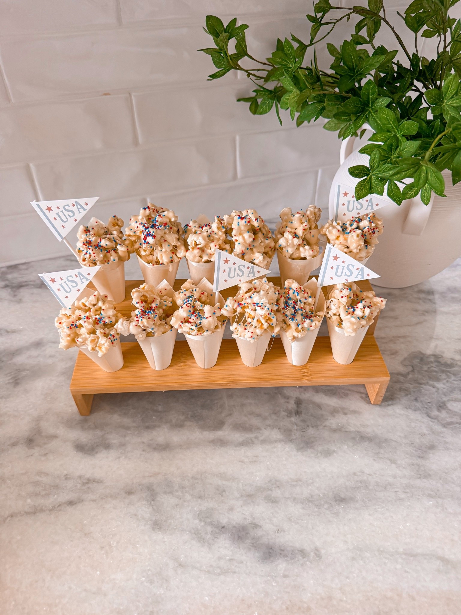 here’s the viral marshmallow popcorn recipe 🍿🇺🇸

this one is messy, sticky, and SO good 😂 definitely best eaten fresh while it’s still soft + gooey 🤍

RECIPE:

• 1 stick butter
• 1 bag jumbo marshmallows
• 1/2 cup funfetti cake mix
• 2 tsp vanilla extract
• pinch of salt
• 1 bag popped popcorn
• red, white & blue sprinkles

melt butter + marshmallows together on low heat. stir in cake mix, vanilla, and salt until smooth.

pour over popcorn and mix well. add sprinkles while still warm 🍿

I linked everything I used here 🤍