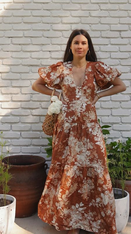 PERFECT DRESS! @SarahChristine wearing Plunged Short Sleeve Midi Dress with Fitted Bodice and Brown Floral Print

Summer outfits, spring outfits, outfit ideas, casual outfits, stylish outfits, spring outfits 2023

#LTKstyletip #LTKSeasonal #LTKwedding