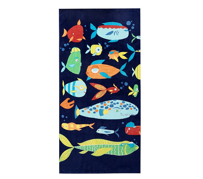 Funny Fish Beach Towel | Pottery Barn Kids