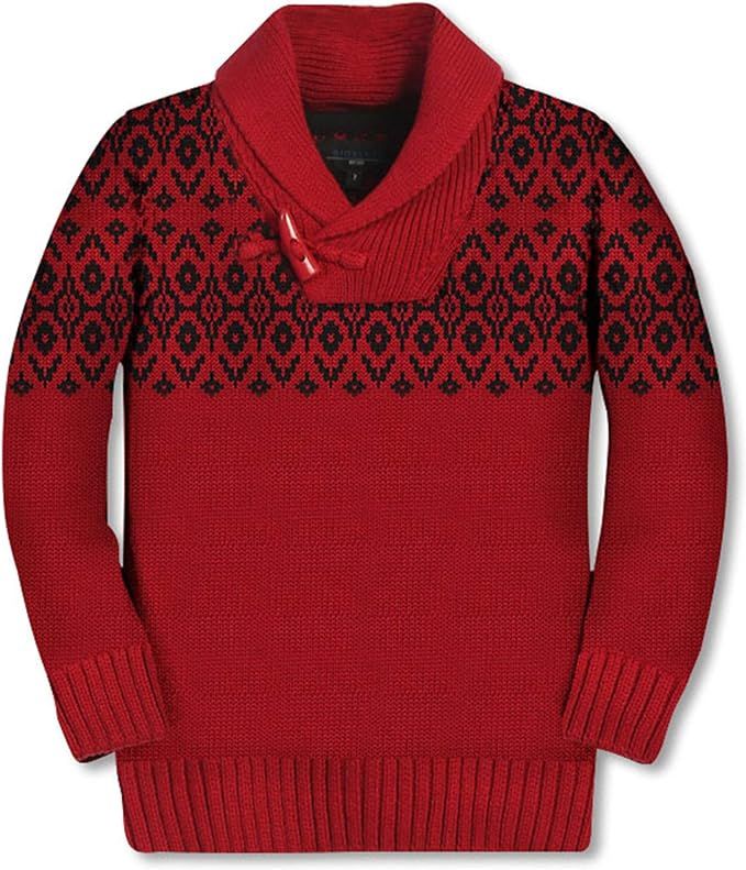 Gioberti Kids and Boys 100% Cotton Pullover Knitted Sweater with Toggle Button Closure | Amazon (US)
