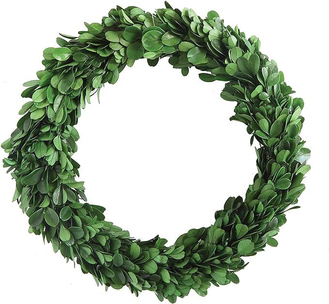 Creative Co-Op DA5559 Round Boxwood Wreath, 9.75", Green | Amazon (US)