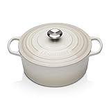 Le Creuset Enameled Cast Iron Signature Round Dutch Oven, 5.5 qt., Meringue | Amazon (US)