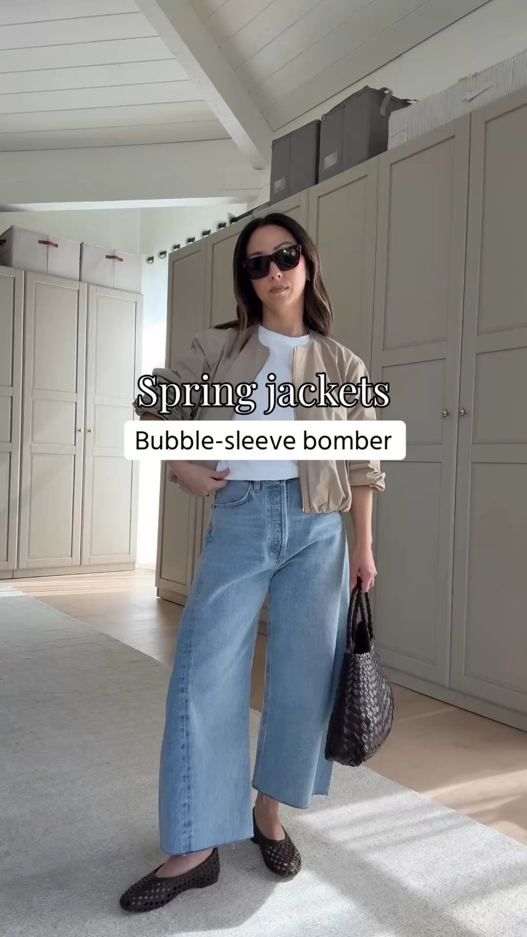 Spring Jackets: Madewell Bubble Sleeve Bomber Jacket $168. This is so cute! And the color is perfect for spring. I'm wearing the xs but may try the small as well. 

Madewell tee xs
Madewell jacket xs
AGOLDE luna jeans 25 wash is Void - cut hems
Dragon Diffusion Santa Croc bag small
Sam Edelman woven flats 5
Quince earrings
Celine sunglasses
Dorsey James necklace 15"

Spring style, spring outfits, petite style, jackets 

#LTKootd #LTKPetite #LTKmomlife