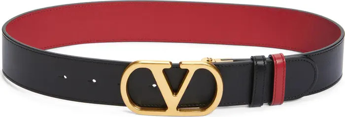 Valentino Garavani VLOGO Signature Reversible Leather Belt | Nordstrom | Nordstrom