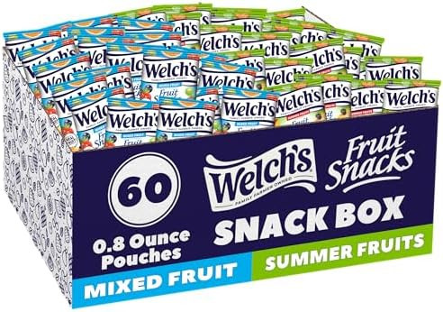Welch's Fruit Snacks, Mixed Fruit & Summer Fruits Variety Pack, Great for School Lunches, Bulk Pa... | Amazon (US)