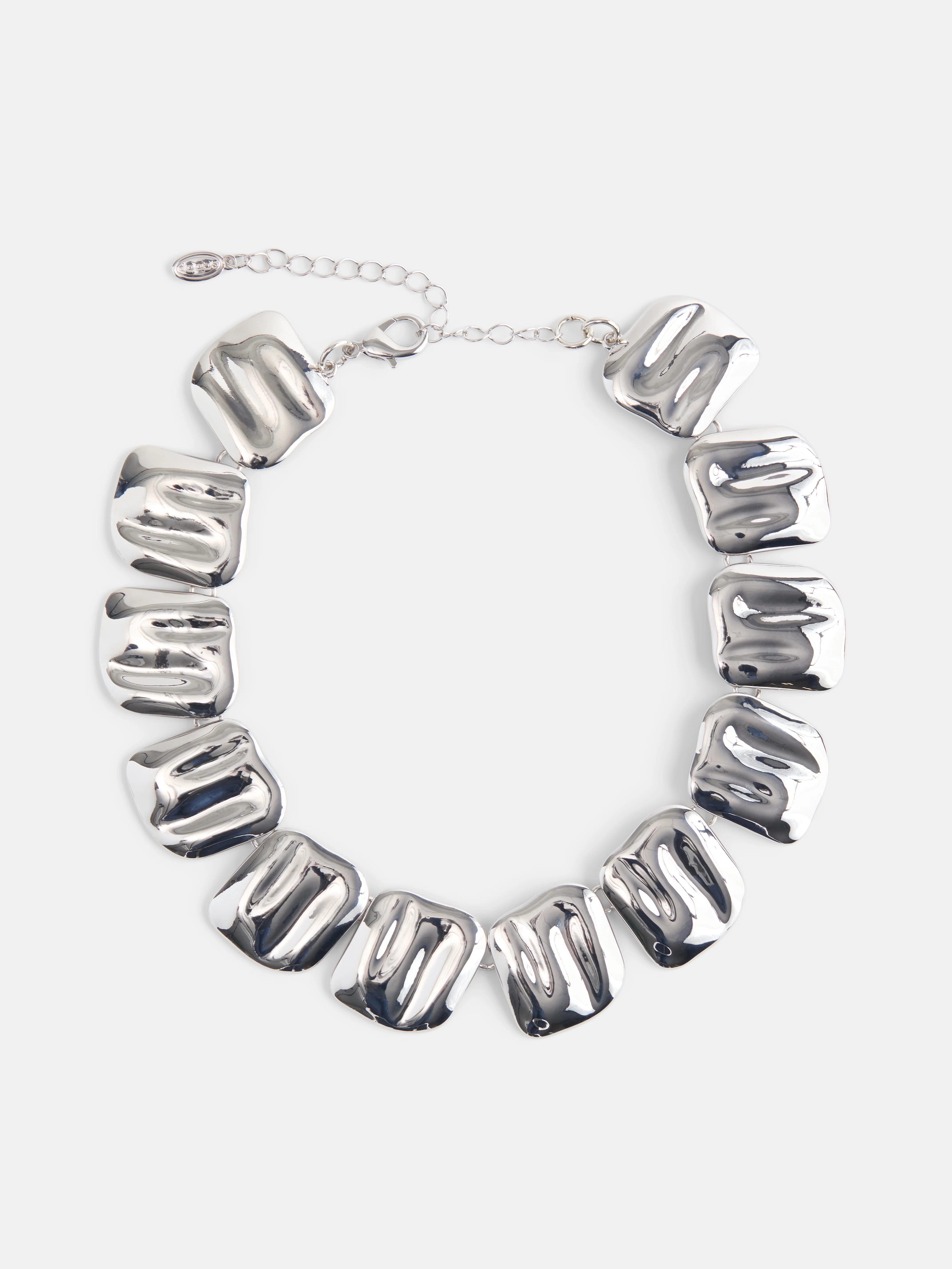 Scoop Women’s Silver-Tone Square Choker Necklace | Walmart (US)