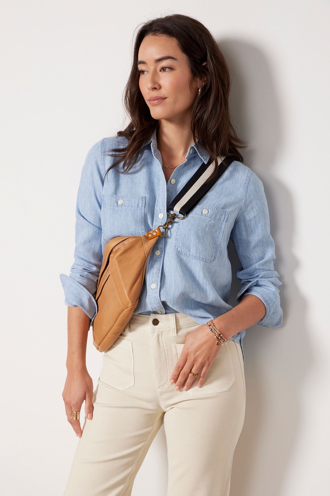 Chambray Button Down | EVEREVE