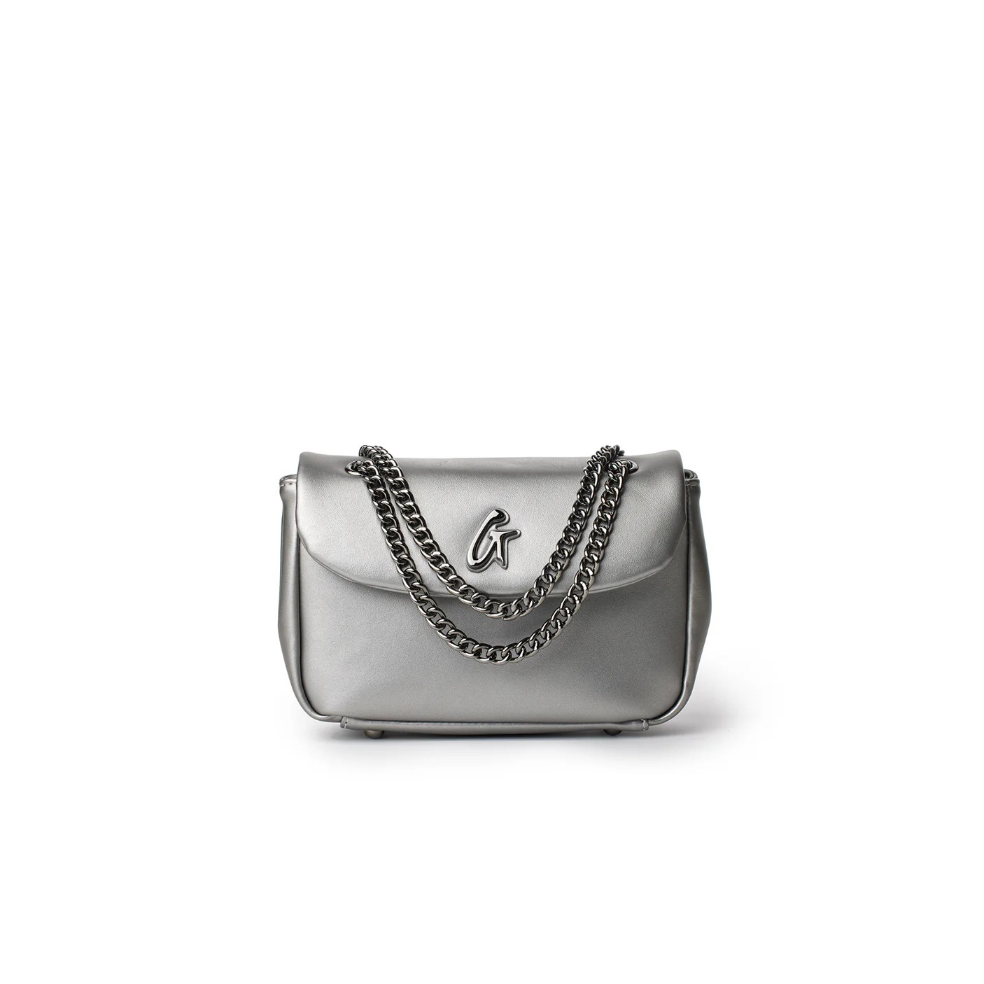 MINI STANDARD FLAP BAG - PLATINUM | Glam-Aholic Lifestyle