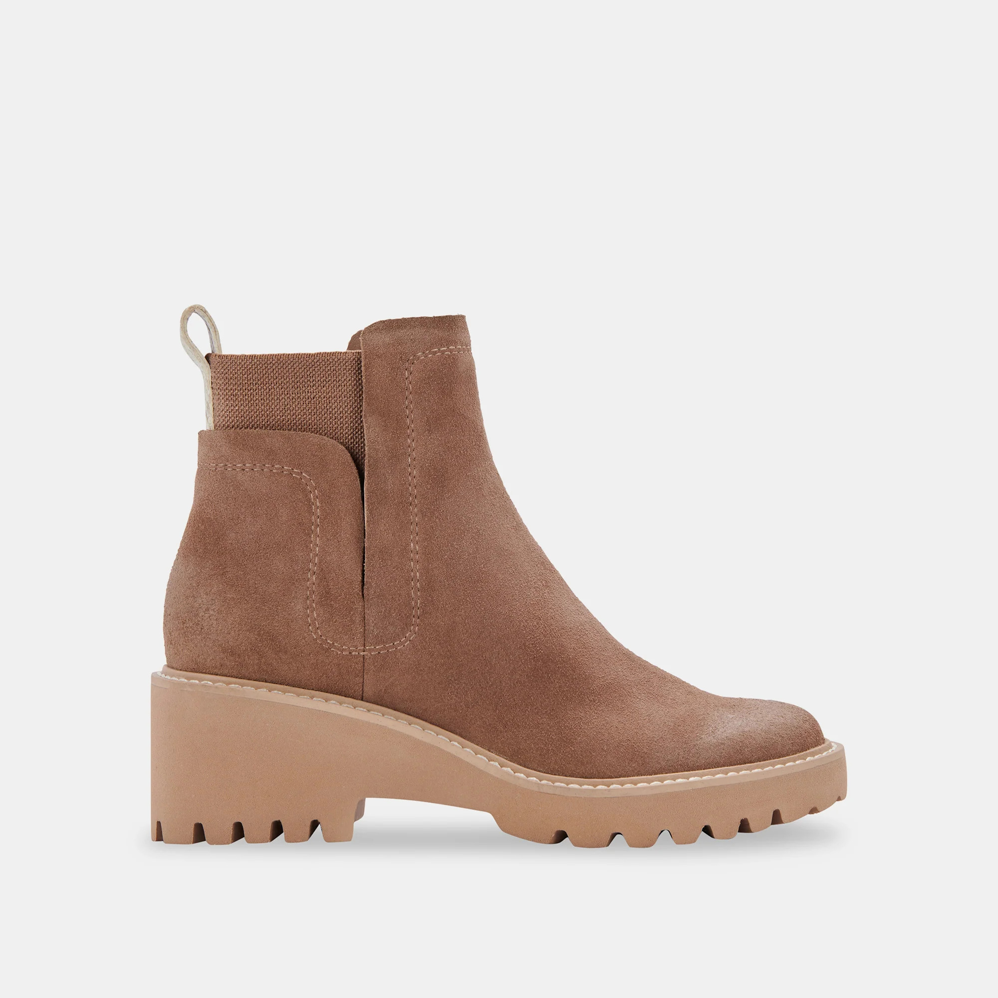 Huey H2O Wide Booties Mushroom Suede | DolceVita.com