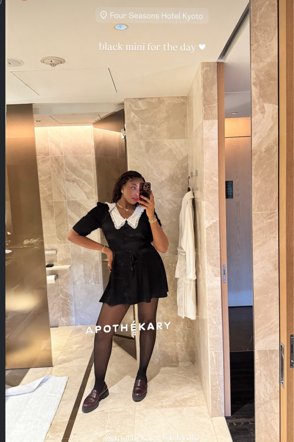 Cutest black mini dress for a day in Kyoto Japan! I love the lace Peter Pan collar - it’s so cute and a great option for your Thanksgiving outfit / holiday outfit! Styled with sheer black tights and Sezane leather loafers - linking this entire autumn outfit idea below! … For more links to women’s button-down cardigan, universal thread, stripes uk, melissa murrell, wedding guest dress, stripe deutschland, georgia louise1, courtney wears, sisterstudio, fall wedding guest dress, follow me on LTK! ✨

#LTKStyleTip #LTKSeasonal #LTKHoliday