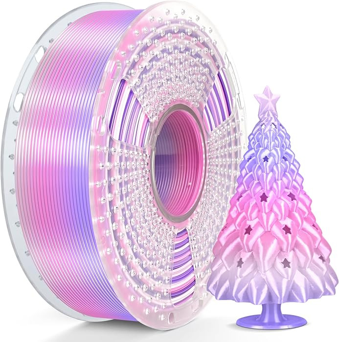 SUNLU Silk Rainbow PLA Filament, Multicolor Silk 3D Printer Filament 1.75mm +/- 0.02mm, Fast Colo... | Amazon (US)
