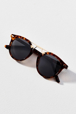 WMP Eyewear Skyler Circle Tortoiseshell Sunglasses | Anthropologie (US)