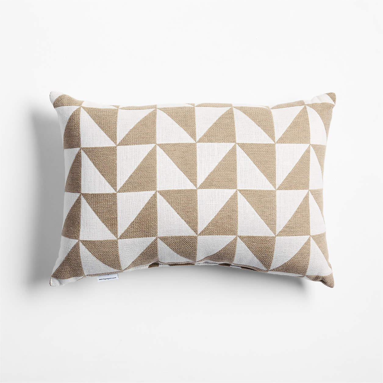 Sunbrella Jarah Geo 22"x15" Ink Black Indoor/Outdoor Throw Pillow + Reviews | Crate & Barrel | Crate & Barrel