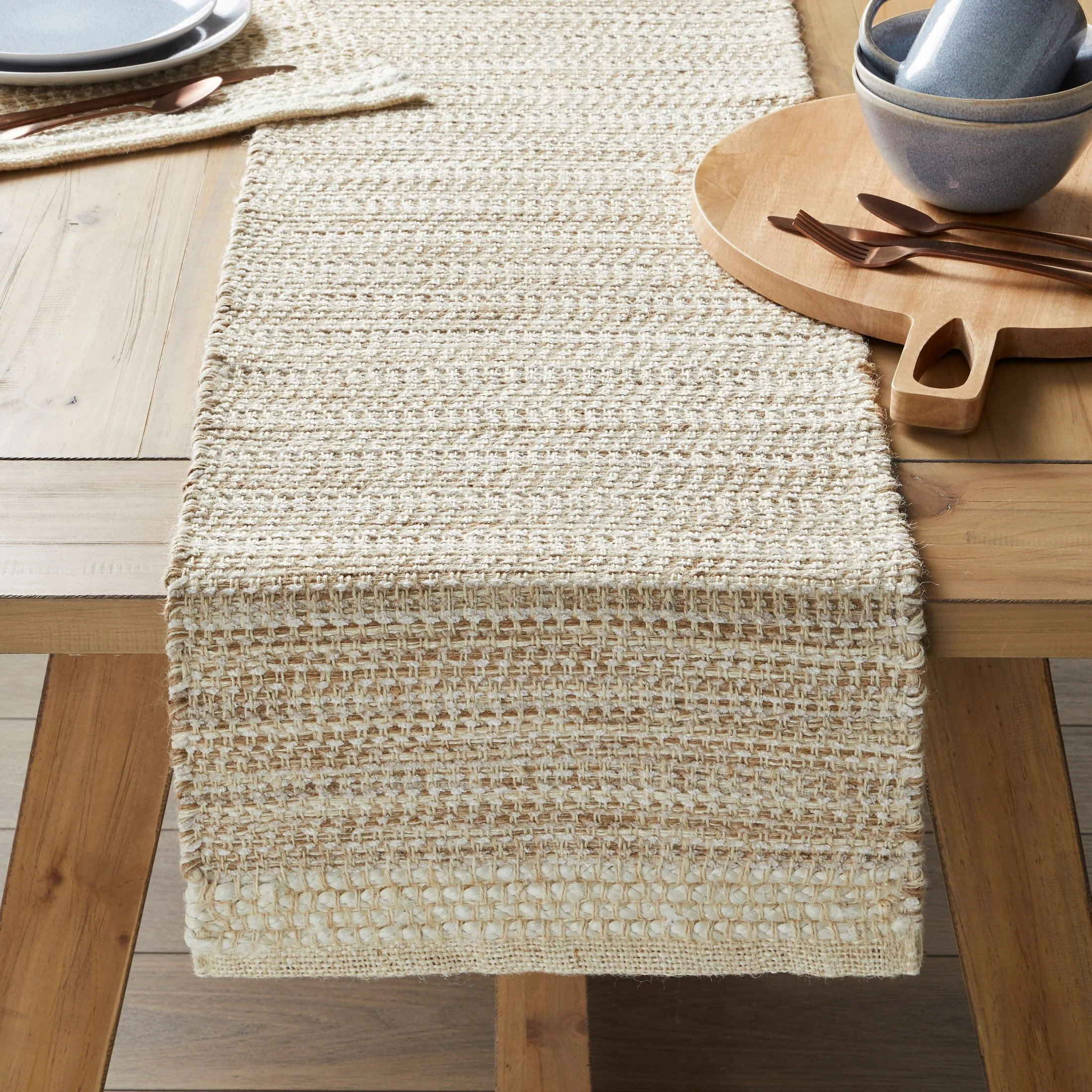 Better Homes & Gardens Jute Chenille Table Runner - 14 x 90" - Natural - Jute/Rayon Blend | Walmart (US)