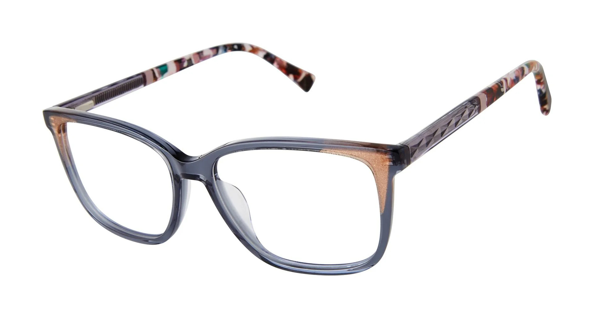 gx by GWEN STEFANI GX107 Eyeglasses SLA - Slate Women Square | Designer Optics