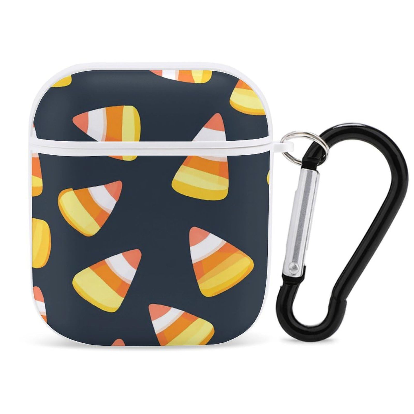Candy Corn Pattern Cute Case Compatible with AirPods 2nd 1st Protective Cover with Keychain Acces... | Amazon (US)