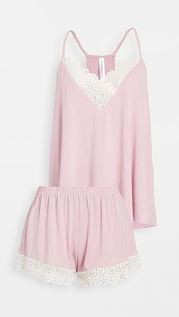 Floretta II Knit Cami Pajama Set with Lace Trim | Shopbop