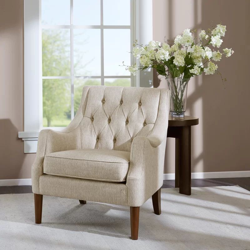 Galesville 29.25'' Wide Tufted Polyester Wingback Chair | Wayfair North America