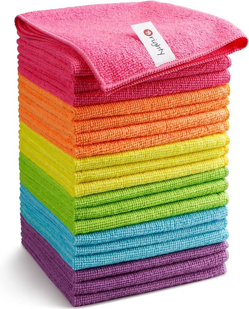 Orighty Microfiber Cleaning Cloths, Pack of 20, Highly Absorbent Cleaning Supplies, Lint Free Clo... | Amazon (US)