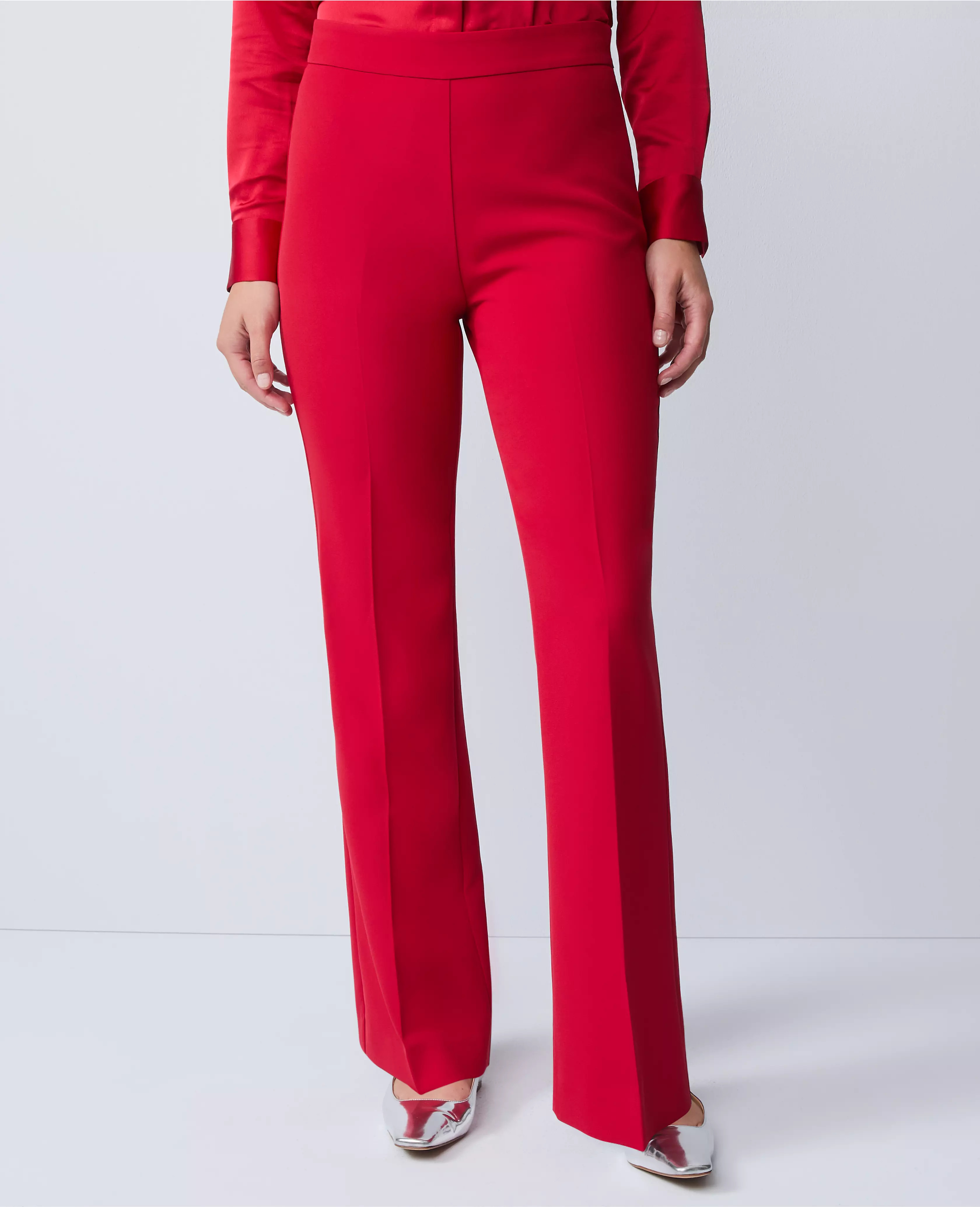 The Petite Flare Trouser in Fluid Crepe | Ann Taylor