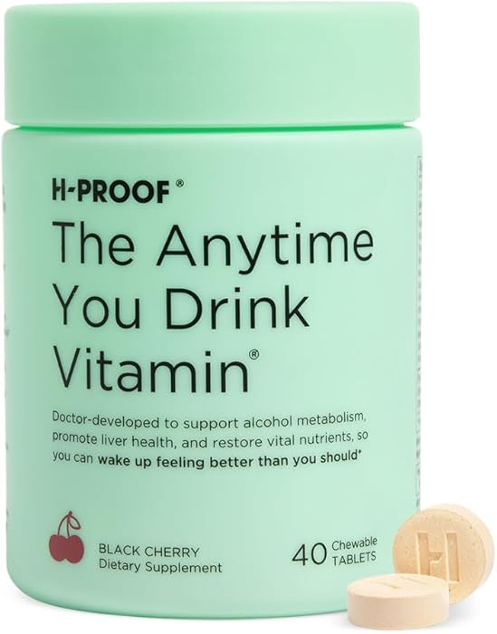 H-PROOF The Anytime You Drink Vitamin, Liver Health & Immunity Support with Electrolytes, Milk Th... | Amazon (US)