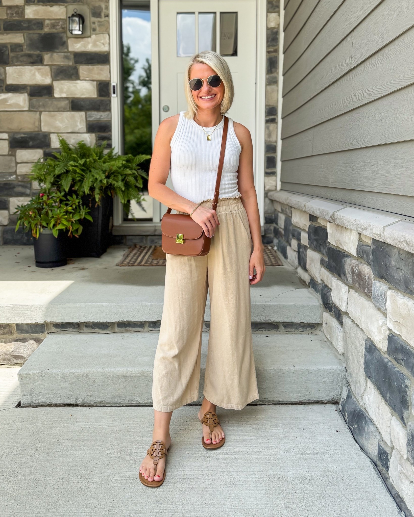 Summer mom outfit idea! Tank- out of stock, linked similar || pants- small

#LTKStyleTip #LTKSeasonal #LTKOver40