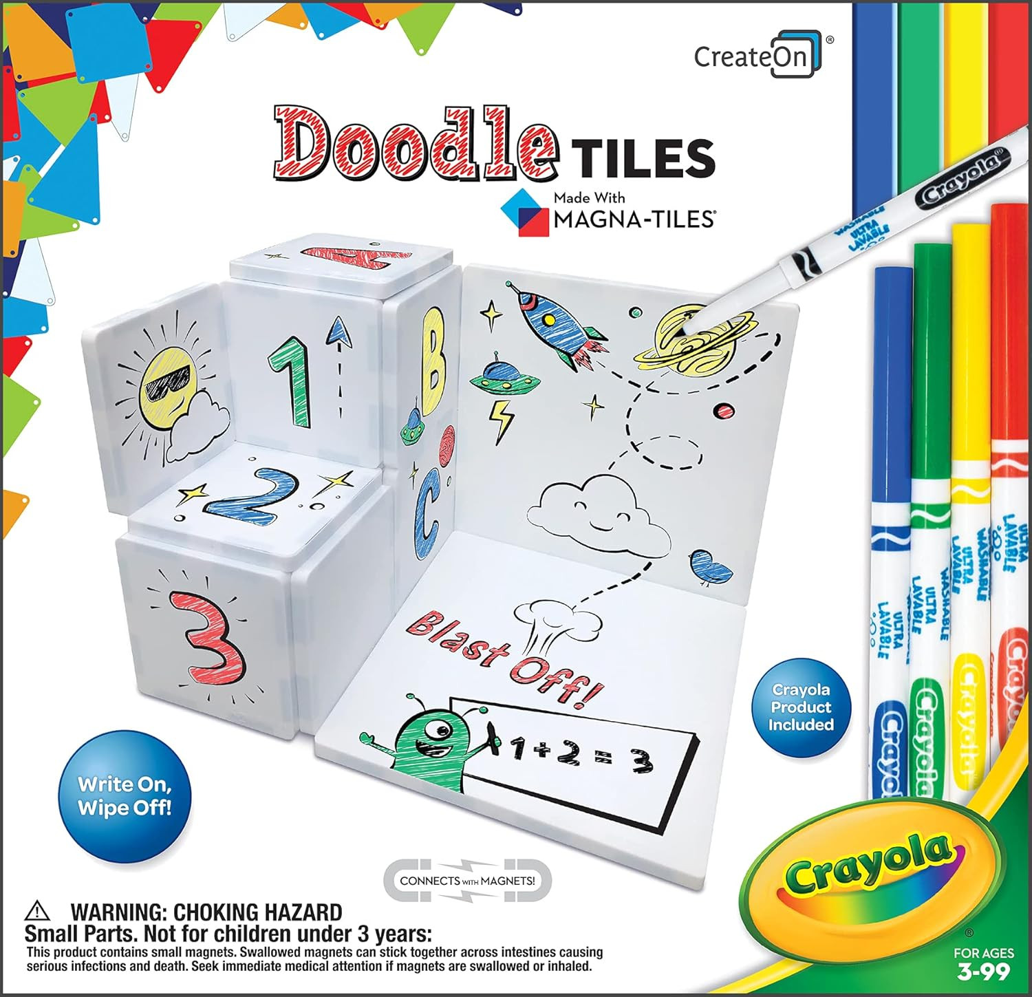 Doodle Tiles Magna-Tiles Structure Set, Original Magnetic Building Tiles Making Learning Fun and ... | Amazon (US)