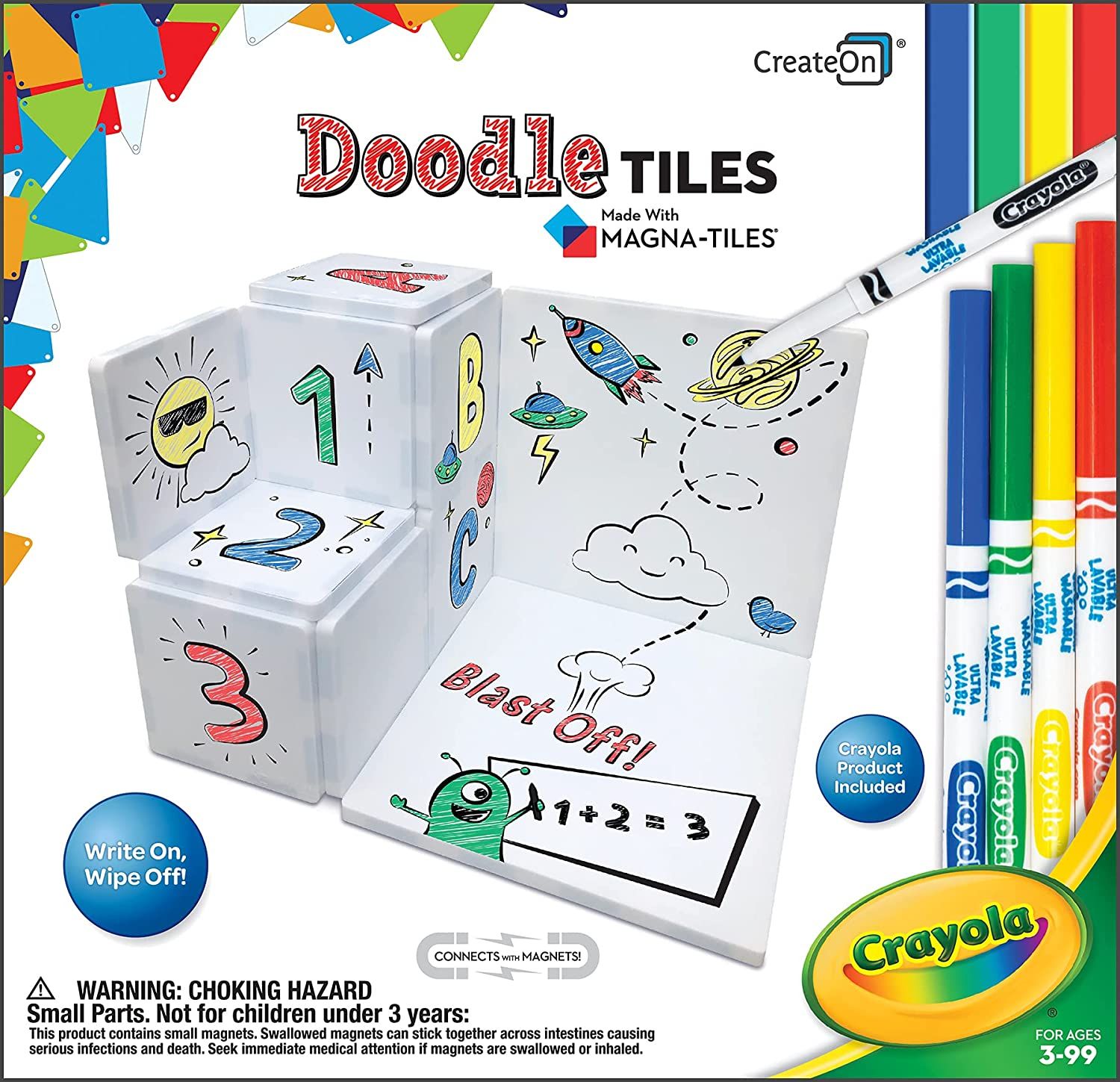 Doodle Tiles Magna-Tiles Structure Set, Original Magnetic Building Tiles Making Learning Fun and ... | Amazon (US)