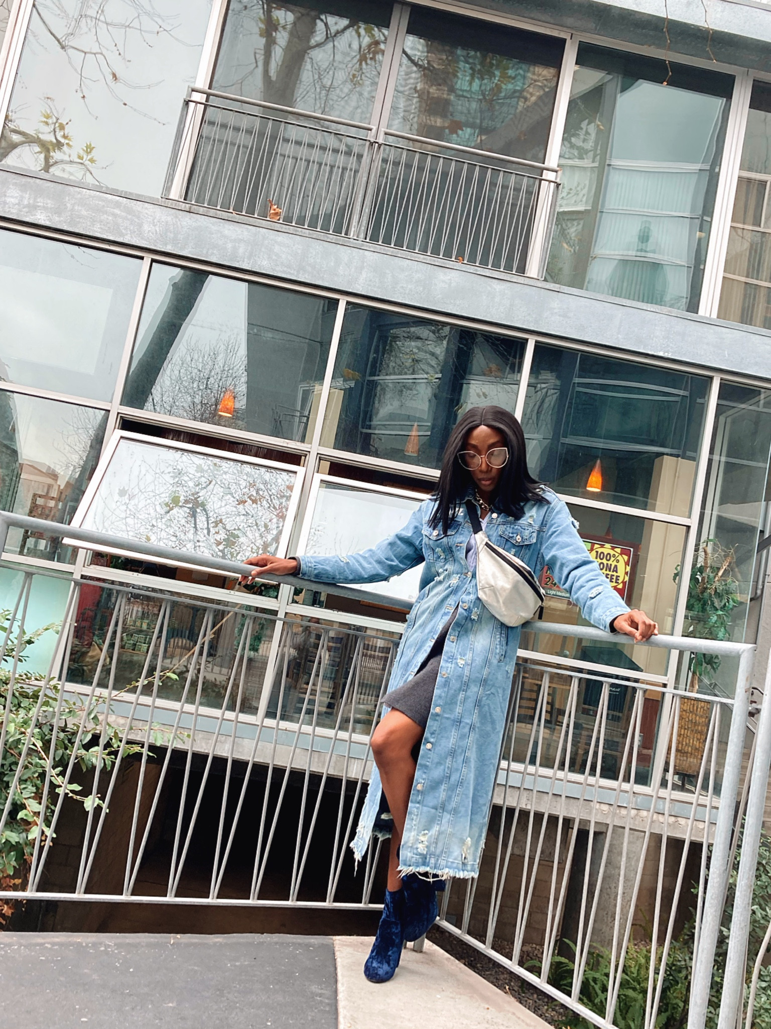 Long denim jacket and velvet booties

#LTKSeasonal #LTKstyletip #LTKshoecrush