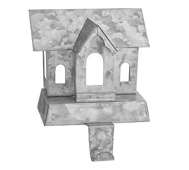 Galvanized Village Stocking Holder - Single Story | Pottery Barn (US)